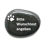 Andys Steinwelt® Tiergrabstein [Mit Wunschtext Personalisierbar!] Gedenkstein für Haustiere mit...