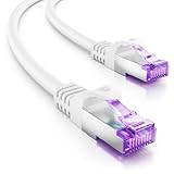 deleyCON 0,25m CAT7 Netzwerkkabel - 10 Gigabit - RJ45 Patchkabel Ethernet Kabel (Kupfer, SFTP PiMF...