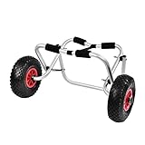 lyrlody 80kg Kanuwagen Kajakwagen Bootstrailer Transportwagen Bootswagen mit 10 Zoll großen Rädern...