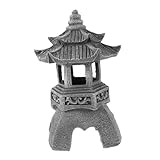 Alasum Steinturmlicht Statue - Solargartendekoration Japanische Gartenlaterne Solarpagodenlaterne...