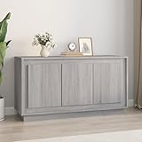 ShGaxin Sideboard Grau Sonoma 102x35x55 cm Holzwerkstoff, Kommode Schlafzimmer, Kommoden &...