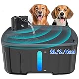 Kittyspout Trinkbrunnen für Hunde Kabellos, 8L/ 270 oz Grosse Hundebrunnen/Katzenbrunnen mit...