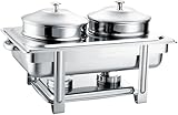 Suppenwärmer aus Edelstahl – 9,0 l Dual 4,5 l Selbstbedienungs-Suppenstation,...