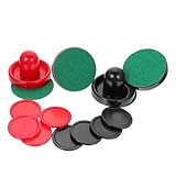 Kisangel Air Hockey Ersatzteile Pusher und Pucks Schieber mit Polster Zubehör für Tisch Luft...