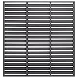 Qnhdfrt WPC Gartenzaun Sichtschutzelement 180x180 cm Grau Horizontal Latten Design Modernes...