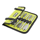 Ryobi 10-teiliges Holzspaten Bit-Set mit Tragetasche