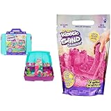 Kinetic Sand Sandyland Sandkoffer & Schimmersand Crystal Pink, 907 g - rosa Glitzersand für...