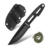 Omesio Gürtelmesser klein mit Sheath Lanyard – 5Cr13MoV Steel Klinge 8cm Messer Outdoor klein...