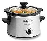 Elite Gourmet MST-250XS# 1,5 Liter Elektro-Slow Cooker Keramiktopf, einstellbare Temperatur,...