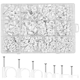 Chiluxendo 500stk Kabelhalter Runde + 200stk Kabelschellen Quadrat, Nagelschellen, Kabelklemmen,...