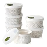 DOWAN Auflaufförmchen ofenfest mit Deckel, 237 ml, Charcuteriebretter, Schüssel-Set für Creme...