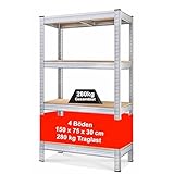 Izzy 1 Regal, Robustes Kellerregal aus Metall, Schwerlastregal, Steckbares Lagerregal, Einfach zu...