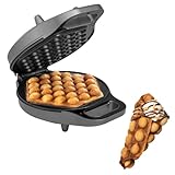 Princess 132465 Bubble-Waffeleisen, 180° aufklappbar, 700 Watt, 0,7 m Kabellänge,...