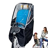 Regenschutz für Kinderfahrradsitz, Windschutz für Kindersitz, faltbar, für Reisen und...