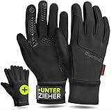 MACCIAVELLI® Fahrradhandschuhe Herren Winter – 2-in-1 Set mit Unterziehhandschuhen –...