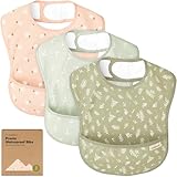 KeaBabies 3er-Pack Lätzchen Baby Wasserdicht zum Essen – Leichtes Baby Latzchen mit...