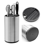 PWGHWG Messerblock Ohne Messer, Edelstahl Messerblock Leer, Universal Messerhalter Unbestückte...