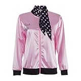 Generisch Jacken für Damen, Satin-Kostüm für Maskerade, Party, Elegantes Bühnenauftritts-Outfit,...