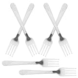 SHINEOFI 8 Stück Edelstahl Gabelset mit Kreativer Perlenstruktur Steakgabeln für Restaurant...