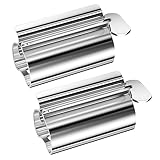 Relota 2 Stücke Tubenquetscher Edelstahl 304, Tubenausdrücker mit Standfunktion, Metall Zahnpasta...