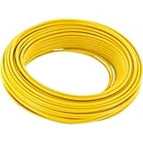BELI-BECO D105/10 Kabel - Kupferdraht 1 x 0,2 mm² (1x0,50mm) - 10 m Ring (Gelb)