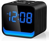DOUMOSH Radiowecker für das Schlafzimmer-Digitaler Dimmbares Display für schnellen Zeitüberblick,...