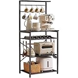 YMYNY Küchenregal mit 5 Ablagen, Bäckerregal, Standregal, Mikrowellenregal mit verstellbaren...