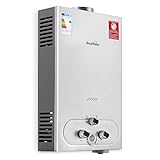 20LPM Gas Durchlauferhitzer, 40KW Propangas Durchlauferhitzer mit Super Niedrigem 0,1 bar...