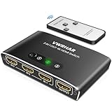 HDMI Switch HDMI Splitter, Automatisch 4K Aluminium HDMI Switch 3 in 1 Out UHD HDMI Verteiler mit...