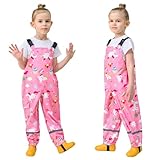 Baogaier Kinder Regenlatzhose Matschhose Mädchen Wind-und wasserdichte Latzhose Leicht Buddelhose...