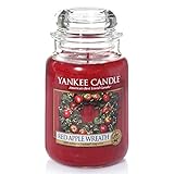 Yankee Candle Duftkerze im Glas (groß) | Red Apple Wreath | Brenndauer bis zu 150 Stunden