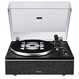 Qlearsoul ONE-S Plattenspieler mit integrierten Lautsprechern & DSP, Vintage Turntable All-in-One...