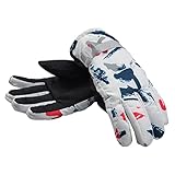 Asukohu Skihandschuhe Fleece Warme Winter Snowboard wasserdichte Schneehandschuhe