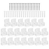 FIXOSHEE 50 Stück Transparente Kunststoff Spiegelhalterungen 3mm mit Schraube und Dübel zur...