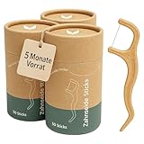 VIGOROUS® 150 Stk. nachhaltige Zahnseide Sticks - Zahnsticks für Zahnreinigung - vegane...