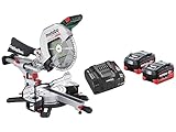 Metabo KGS 18 LTX BL 305 Akku-Kappsäge (18V 2x8Ah LiHD- Ladegerät ASC 145, mit Zugfunktion, Klasse...