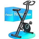 MERACH Heimtrainer Fahrrad Klappbar, Hometrainer Fahrrad mit LCD Monitor, Ergometer Heimtrainer mit...