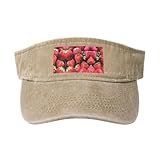 Sonnenblende mit frischer Erdbeere, offener Hut für Damen und Herren, Fischerhut, Sonnenschutz,...