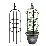 Stronrive Rankhilfe Obelisk - Metall Garten Rankhilfe Pflanzenstützen Rankkäfige Rankhilfe Für...