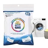 Farbauffangblätter zum Waschen – 50 Stück Farbabsorptionspads, Anti-Ausbluten-Wäschehelfer,...