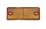 10 Stück Rückstrahler, Seitenstrahler, Reflektor, orange, rechteckig, 90x40mm, selbstklebend und...