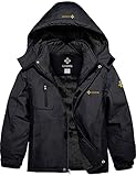 GEMYSE Jungen Wasserdichte Skijacke Winddichte Fleece Outdoor Winterjacke Regenjacke mit Kapuze...