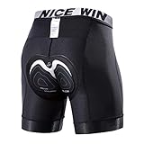 NICEWIN Radunterhose Herren mit Sitzpolster Radlerhose Unterwäsche 4D Gepolsterte Fahrradhose Kurz...