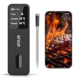BFOUR Fleischthermometer Kabellos Grillthermometer Bluetooth mit App,IP67 wasserdichtes...