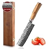 zayiko Minami Nakirimesser mit Gravur – Personalisiertes Damastmesser, 17 cm Klinge aus 67 Lagen...