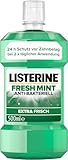 LISTERINE Fresh Mint (500 ml), antibakterielle Mundspülung mit ätherischen Ölen für einen...
