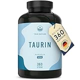 Taurin Kapseln - 2000mg Taurine Tagesdosis hochdosiert - 360 Kapseln: Big Pack - 6 Monatsvorrat -...