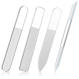 4 Stück Glas Nagelfeile Kristalloberfläche Nagelfeilen Runde Fingernagelfeile Glas Nagelfeilen...
