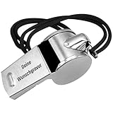 EMACES® Trillerpfeife aus Edelstahl mit Wunschgravur - perfekt als personalisiertes Geschenk für...