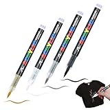 4 Stück Textilmarker Textilmarker Textilmarker weiß für Textilien 1,0-5,0 mm Textilmarker zum...